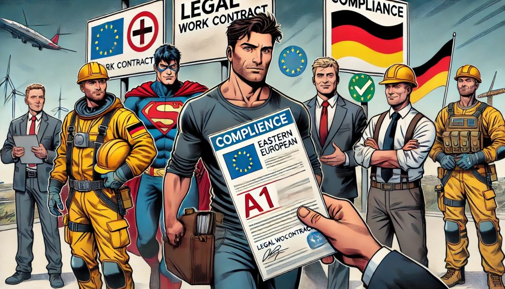 Arbeitskräfte aus osteuropa, Zeitarbeit, OsteuropäischeArbeitskräfte, A1Bescheinigung, Sozialversicherung, Rechtssicherheit, Arbeitnehmerüberlassung, FKSKontrolle, Mindestlohn, Compliance,