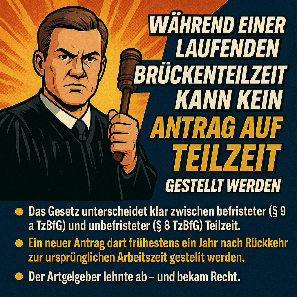 Brückenteilzeit, Teilzeit, Arbeitsrecht, TzBfG, Gerichtsurteil, Teilzeitgesetz, Arbeitnehmerrechte, Expressjob24, Personalwissen, LAGUrteil